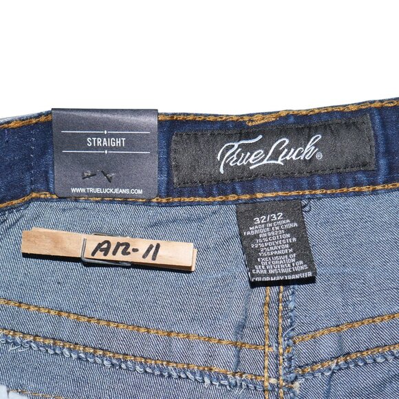 NEW True Luck Embroidered Jeans Men's Size 32x32 Straight leg BKE NWT - Picture 7 of 9